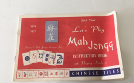 Vintage national Mah Jongg league 39th year let s play instruction book - $19.75