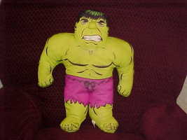 22" Marvel Incredible Hulk Plush Pillow Toy by Tonka 1991 Clean and Rare - $149.99