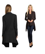 M-Rena Ribbed Waterfall Open Long Sleeve Cardigan - £22.33 GBP