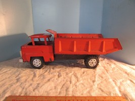 Vintage Marx Large Orange Pressed Steel Dump Truck   For Restore or Parts- - £64.51 GBP