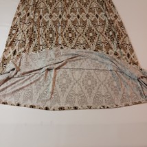 Ruby Rd. Elastic Waist Women's Brown & Beige Geometric Long Skirt Size XL image 7