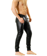 New Men Real Leather Pant Genuine Soft Lambskin Biker Trouser Joggers Jeans - £149.40 GBP