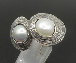 Hagit Gorali Israel 925 Silver - Vintage Pearls Cocktail Ring Sz 7.5 - RG23657 - £87.31 GBP