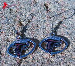 Atlanta Falcons Dangle Earrings, Sports Earrings, Football Fan Earrings - Gifts - $3.95