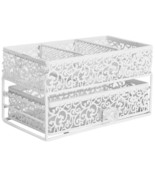 FIORE WHITE DOUBLE DRAWER ORGANIZER - $108.89