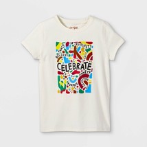 Girls&#39; &#39;Celebrate&#39; Short Sleeve Graphic T-Shirt - Cat &amp; Jack™ - Size XXL - £2.33 GBP