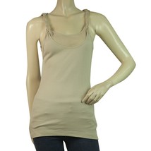 Robert Rodriguez Beige Ribbed Braided Straps Long Tank Sleeveless top  Sz S - $84.15