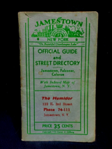 Jamestown, NY 1950&#39;s Official Guide and Street Directory - $15.00