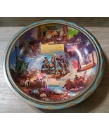 Ken Haag Bicentennial 1976 Round Tin Bowl 10.5 Diameter Liberty Bell Bun... - £12.77 GBP