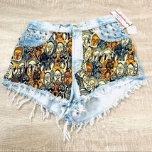 Upcycled Custom Designed Studded Cut Off Shorts Size 6 - $34.64