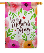 Colorful Happy Mothers Day House Flag Mother 28 X40 Double-Sided Banner - £29.55 GBP