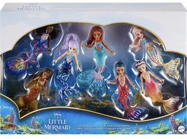 Mattel Disney The Little Mermaid Ariel &amp; Sisters Small Doll Set 7 Mermai... - $54.31