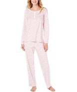 Charter Club Women&#39;s Super-Soft Textured Fleece Pajamas Top, Pink Bows, 2X - £8.51 GBP