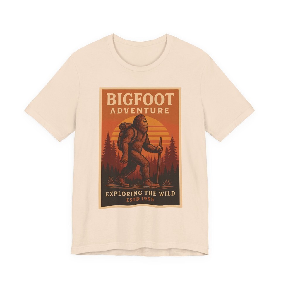 Bigfoot Adventure Tee, Explore the Wild Shirt, Outdoor Apparel, Nature Lover Item image 4