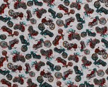 Cotton Motorcycle Transportation Travel Country Fabric Print by the Yard... - £9.55 GBP