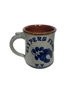 Harpers Ferry West Virginia WV SALT GLAZED POTTERY SIGNED 4 1/4&quot; GRAY Bl... - $31.94 CAD