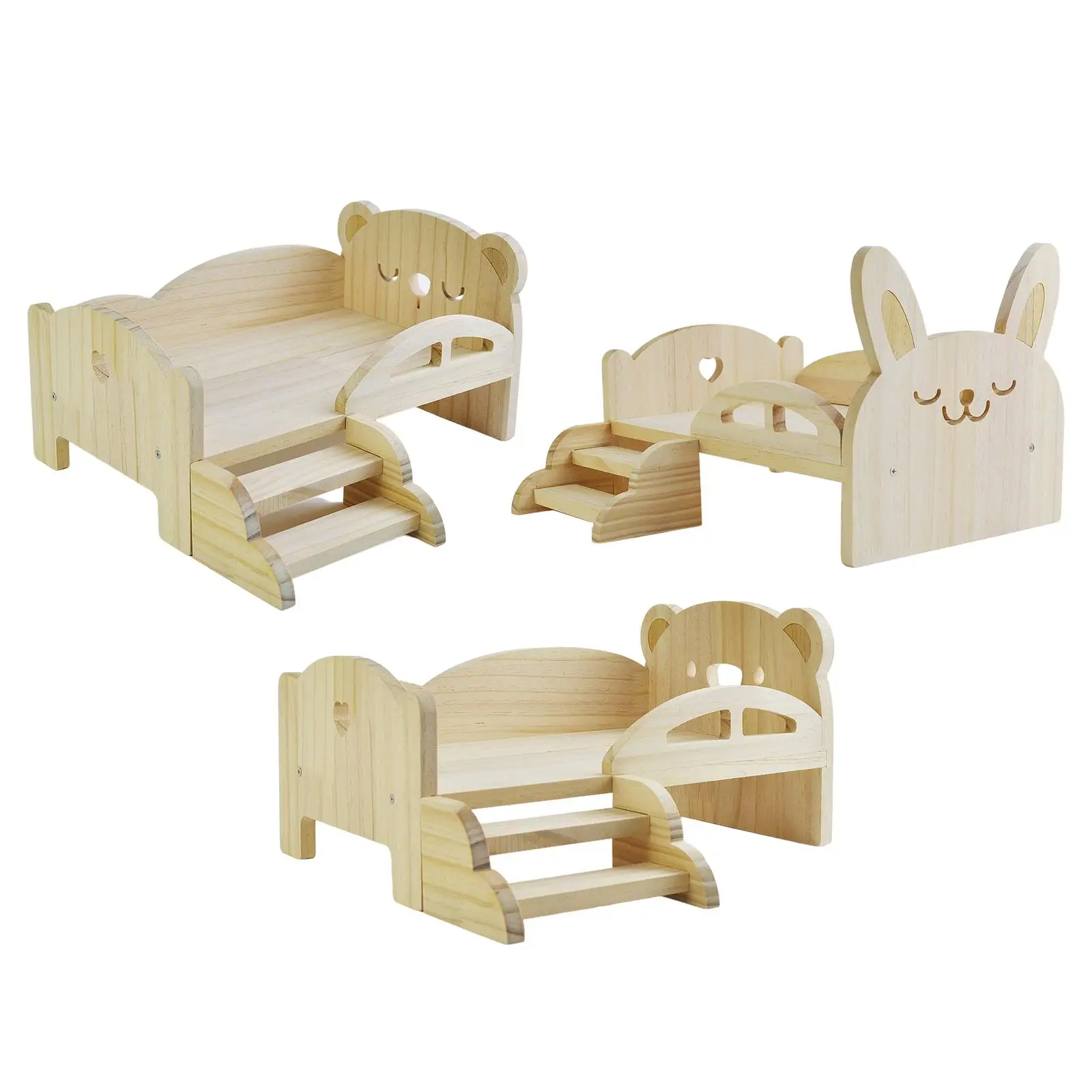 Doll Miniature Bed Fashion Doll Play for 30cm Dolls Furniture Set Bedroom - £27.77 GBP+