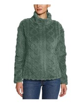 Eddie Bauer Womens Sweater Green Pullover Long Sleeves Cable Knit Soft Cozy - $42.99