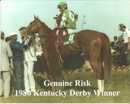 1980 - GENUINE RISK in the Kentucky Derby Winner Circle - 10&quot; x 8&quot; - £15.62 GBP