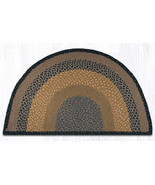 Earth Rugs SC-99 Brown Black Charcoal Large Rug Slice 24&quot; x 39&quot; - £46.70 GBP
