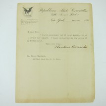 Theodore Roosevelt Signed Letter Ernest Eberhard Grand Conservatory Musi... - £971.75 GBP