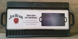 Jim Beam Double-Sided Cast Iron Griddle 20 x9 Fits Over Two Burners New Camping  - £29.60 GBP