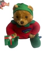 Hallmark Chris The Elf Bear Plush Stuffed Animal Teddy 12&quot; Christmas wit... - $15.00
