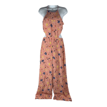 Zara Trafaluc Women&#39;s Floral Print Halter Top Jumpsuit Size Medium - £35.44 GBP