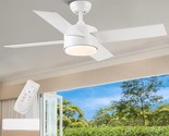 SNJ Ceiling Fans With Lights Remote Control, 44 Inch Modern Ceiling Fan - £77.84 GBP