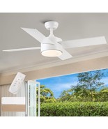 SNJ Ceiling Fans With Lights Remote Control, 44 Inch Modern Ceiling Fan - £77.66 GBP