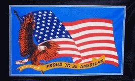 UNK 3&#39;x5&#39; Proud to BE an American Flag, us USA u s Banner America Eagle - £3.83 GBP