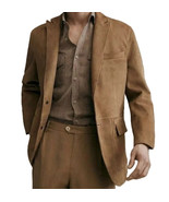 Blazer uomo morbido in vera pelle di agnello abbigliamento formale scamo... - $2,959.77 MXN+