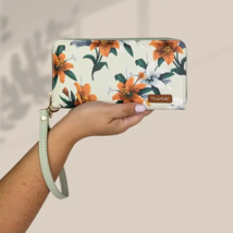 Frida Kahlo Tiger Lily Mint Wristlet Wallet - $47.40