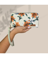 Frida Kahlo Tiger Lily Mint Wristlet Wallet - $65.00 CAD