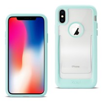 [Pack Of 2] Reiko iPhone X/iPhone XS Belt Clip Polymer Case In Clear Mint Green - £20.19 GBP