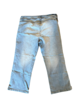 KANCAN Juniors Jeans Stretch Denim Capri Blue Mid Rise Straight Leg Size 13 - £12.99 GBP