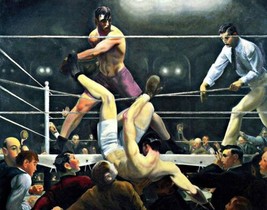 Painting Dempsey &amp; Firpo by George Bellows. Sports Print Reproductions Giclee - £6.92 GBP+