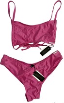 Kendall+Kylie 2-Piece Bikini Swimwear Raspberry Size XL - £55.18 GBP