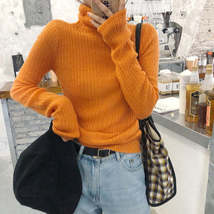 Turtleneck Sweater Women Solid Korean - £9.47 GBP