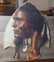 Native American Indian Wooden Arrowhead Vintage Art Wall Decor 20x16 Southwest - $37.07