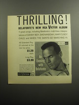 1957 RCA Victor Album Ad - An Evening with Balafonte - Thrilling! - $18.49