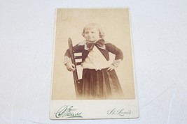 VTG Cabinet Card Photo Little Boy/Girl Victorian Clothes Strauss, St. Louis, MO - £7.11 GBP