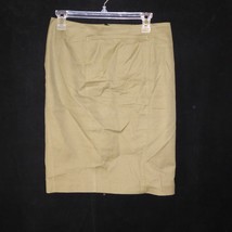 Size 6 Ann Taylor Olive Green A Line Cotton Skirt - $19.75