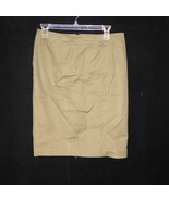 Size 6 Ann Taylor Olive Green A Line Cotton Skirt - £15.73 GBP