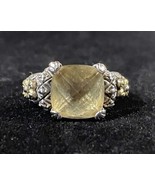 Barbara Bixby Citrine Cocktail Ring in Sterling Silver &amp; 18k Gold Size 6.5 - $128.70