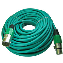 3Pin Xlr Male To Female Mic Microphone Audio 100 Ft Foot Green Extension... - £45.55 GBP