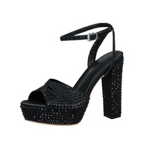 Rhinestones Crystal Platform Sandals Party Shoes Nightclub Women Shoes Bling Thi - £126.31 GBP