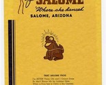 Sheffler&#39;s Salome Menu Cover Salome Arizona The Salome Frog Dick Wick Ha... - $77.22