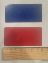RED engravable acrylic plates with 2 way tape, 2&quot; x 4&quot; - $18.10 MXN