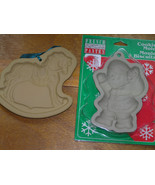Lot of 2 French Pantry Santa Claus &amp; Brown Bag Cookie Art ROCKING HORSE ... - £10.96 GBP